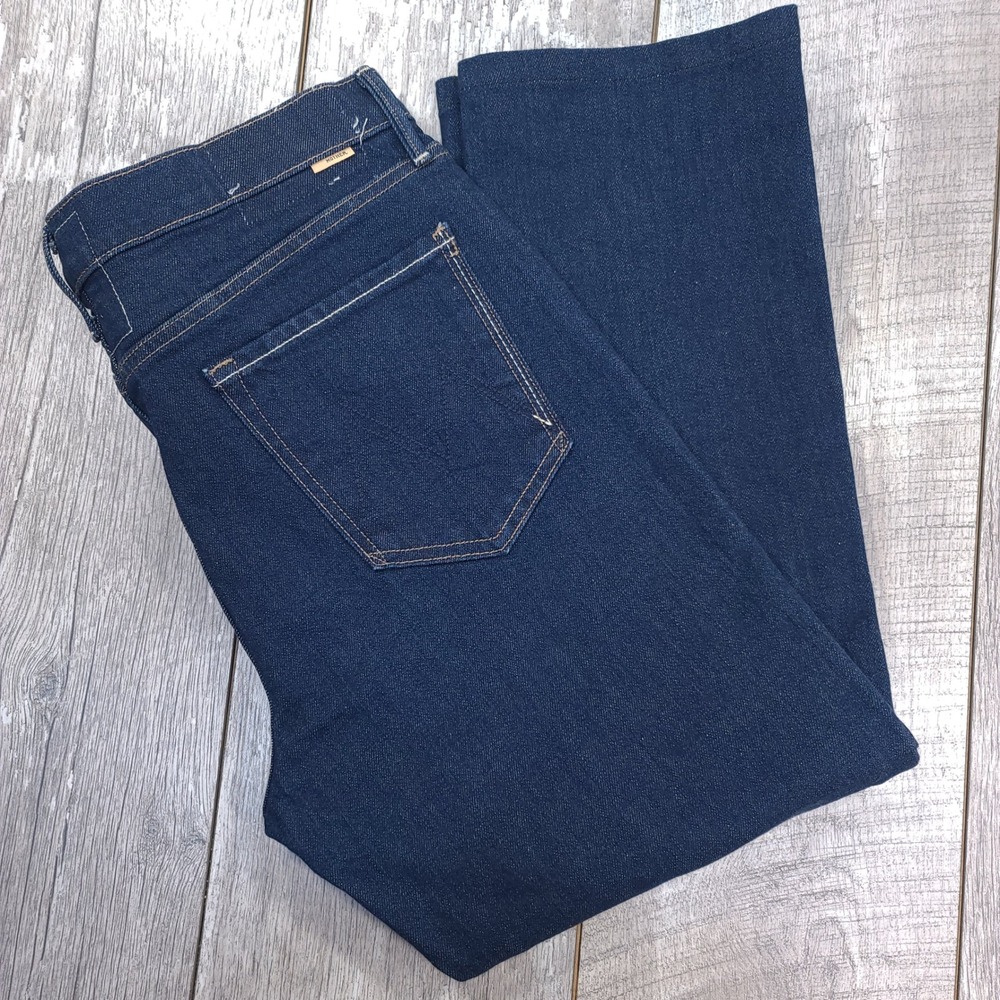 Mother High Waisted Rascal Ankle Jeans Women 32 Dark Blue Straight Leg Denim